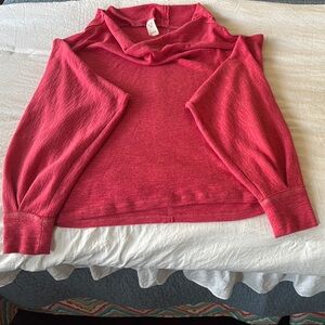We the Free Red Long Sleeve Top